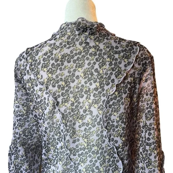 & OTHER STORIES printed mesh babylock top - Picture 4 of 5